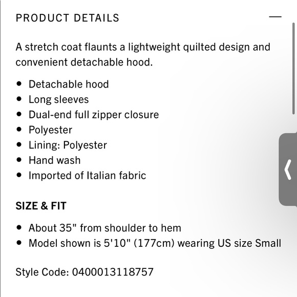 NWT• Save The Duck • 3/4 Coat w/ Detachable Hood - Picture 7 of 9